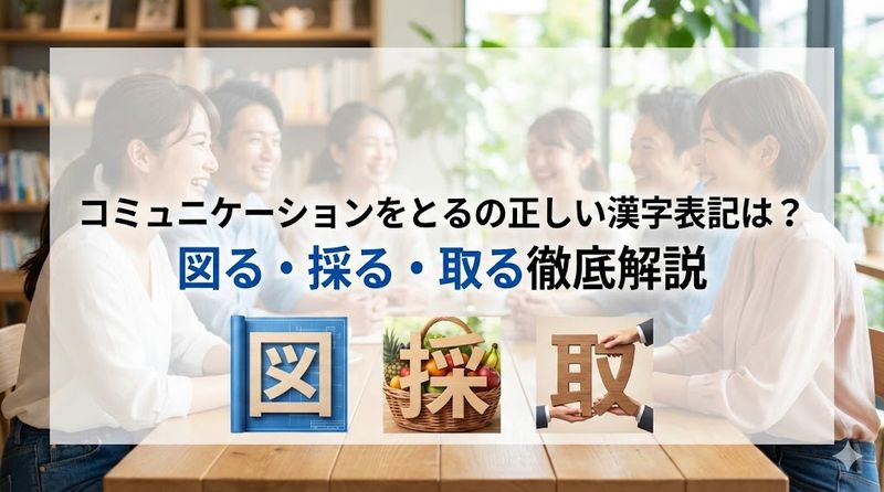 コミュニケーションをとるの正しい漢字表記は?図る・採る・取る徹底解説