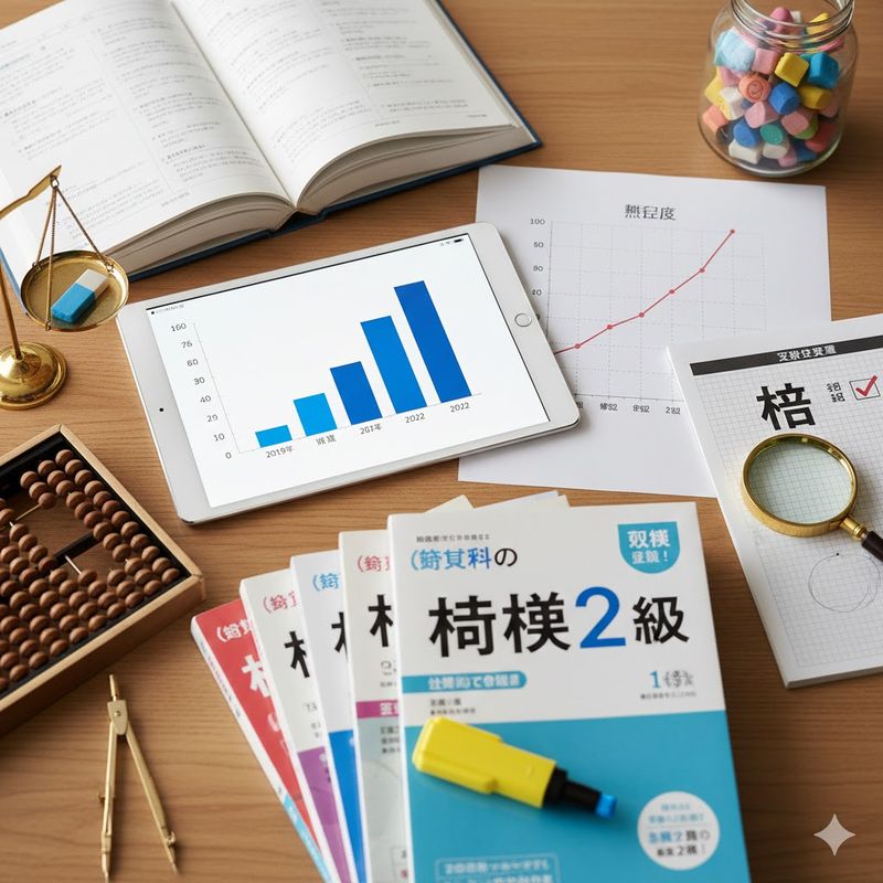 1.漢検2級の合格率と難易度