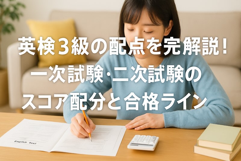 英検3級の配点を完全解説！一次試験・二次試験のスコア配分と合格ライン