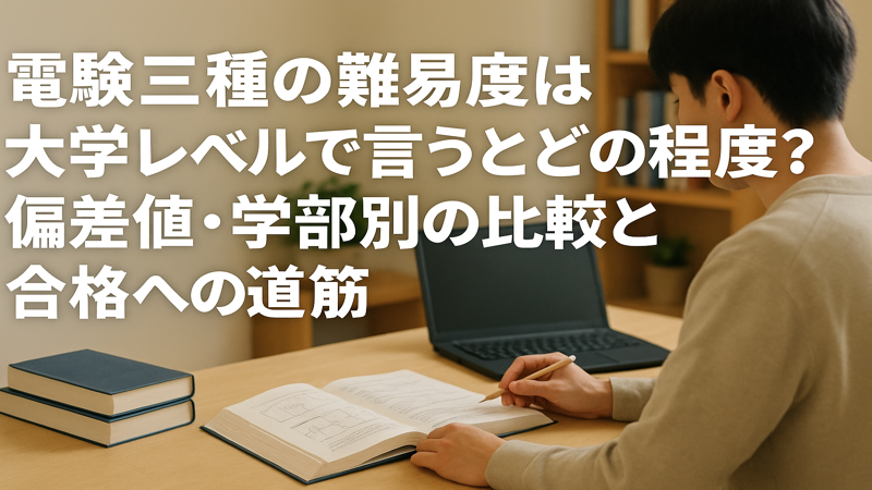 電験三種の難易度は大学レベルで言うとどの程度?偏差値・学部別の比較と合格への道筋