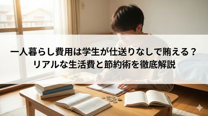 一人暮らし費用は学生が仕送りなしで賄える?リアルな生活費と節約術を徹底解説