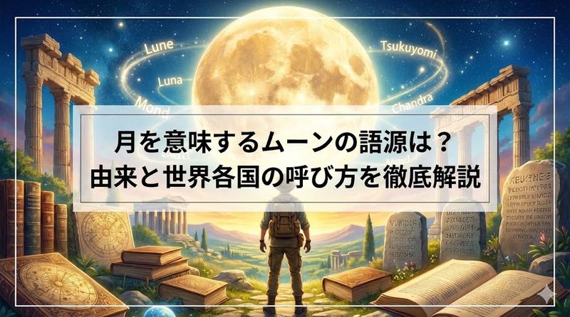 月を意味するムーンの語源は？由来と世界各国の呼び方を徹底解説