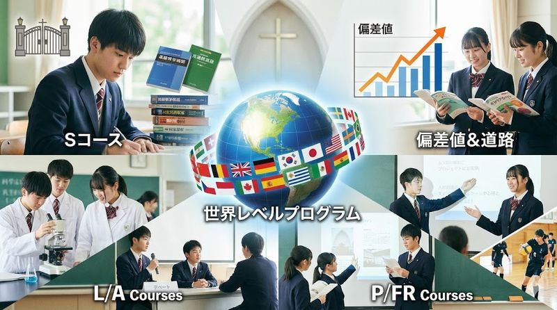 2.光泉カトリック高校の偏差値とコース別詳細