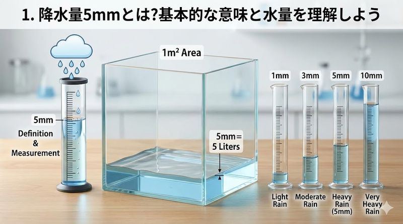 1.降水量5mmとは?基本的な意味と水量を理解しよう