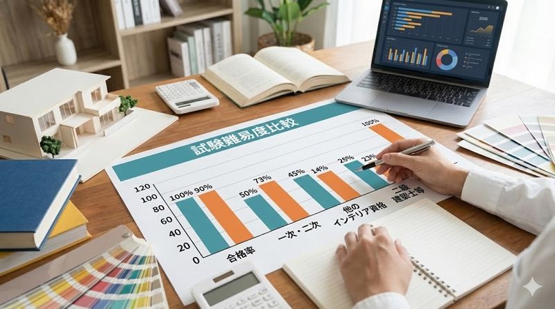 1.インテリアコーディネーター試験の難易度はどれくらい？