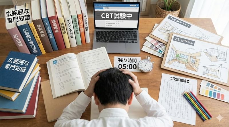 2.インテリアコーディネーター試験が難しいと言われる理由