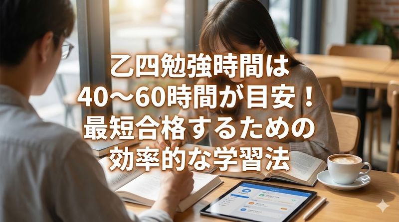 乙四勉強時間は40〜60時間が目安！最短合格するための効率的な学習法