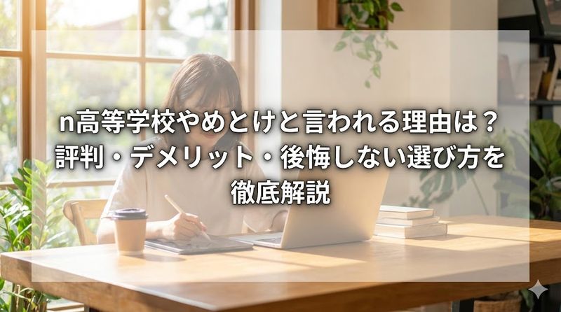 n高等学校やめとけと言われる理由は?評判・デメリット・後悔しない選び方を徹底解説