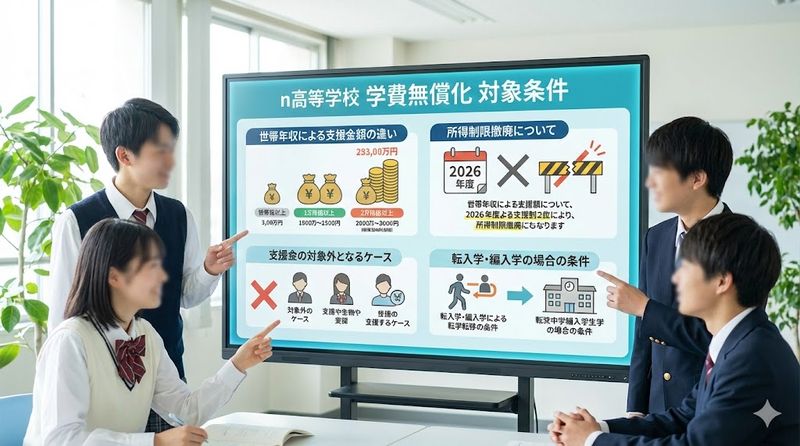 2.n高等学校の学費無償化の対象条件