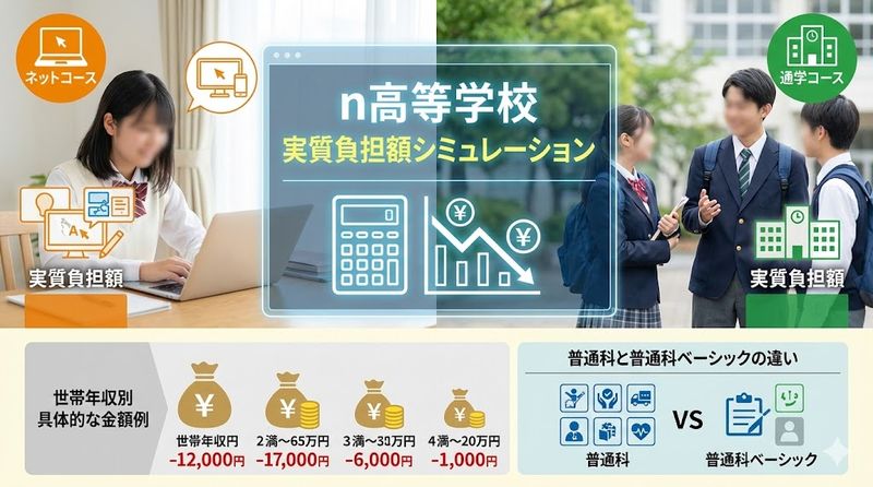 3.n高等学校の実質負担額シミュレーション