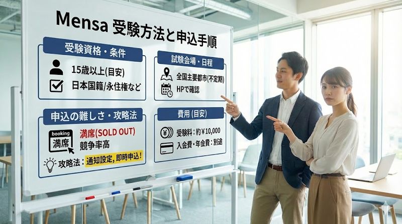 3.メンサ試験の受験方法と申込手順