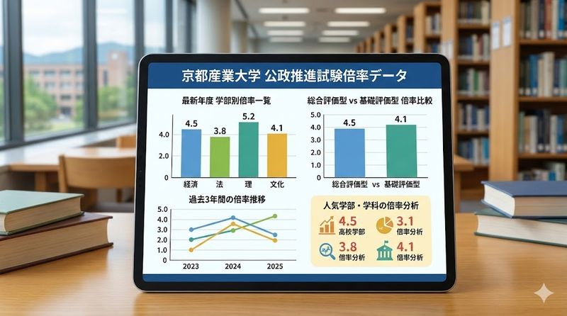 2.京都産業大学公募推薦の倍率データ
