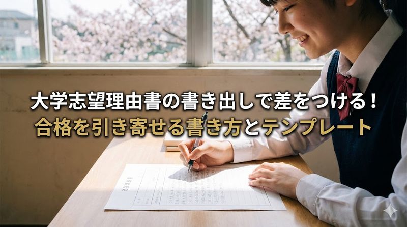 大学志望理由書の書き出しで差をつける！合格を引き寄せる書き方とテンプレート