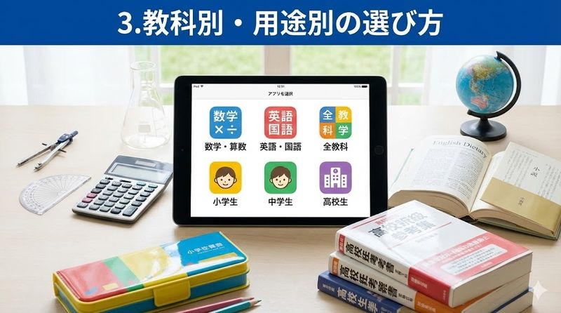 3.教科別・用途別の選び方