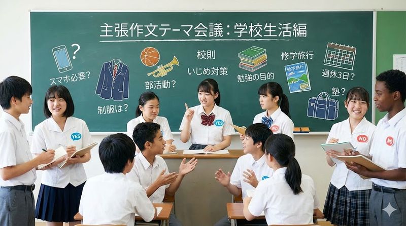 2.【学校生活編】中学生・高校生向け主張作文の書きやすいテーマ10選
