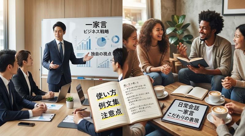 2.一家言の使い方と具体的な例文