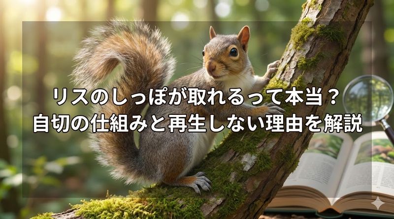 リスのしっぽが取れるって本当?自切の仕組みと再生しない理由を解説