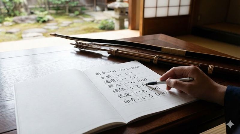 1.射る 活用 表の基本