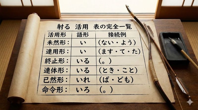 2.射る 活用 表の完全一覧