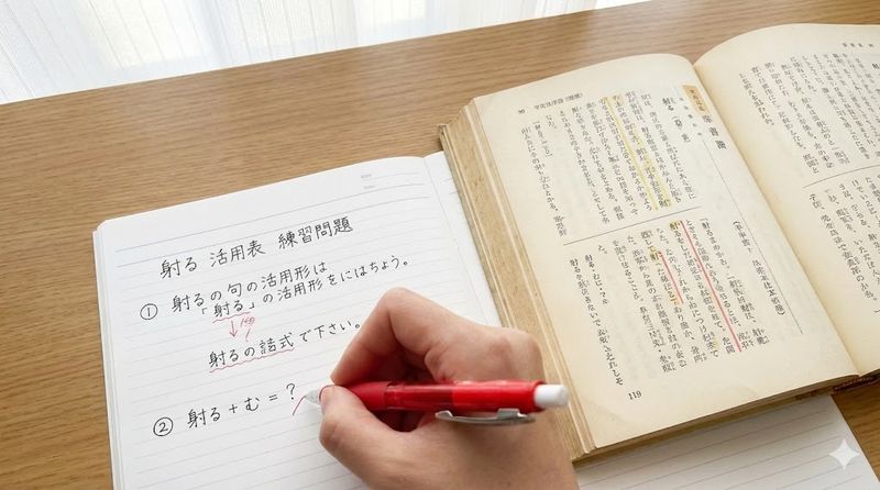 4.射る 活用 表の練習問題