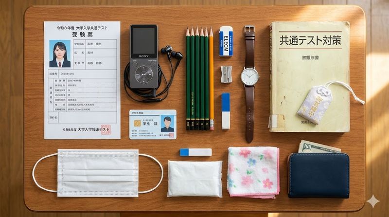 4.試験当日の持ち物と準備事項