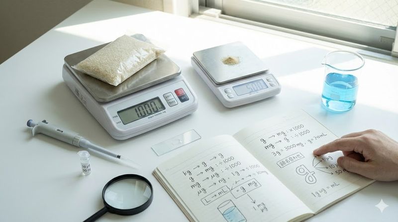 4.グラムとミリグラム以外の単位換算