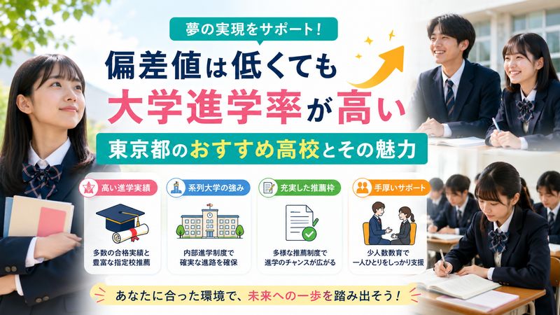 2.大学進学率が高い東京都の偏差値低めの高校