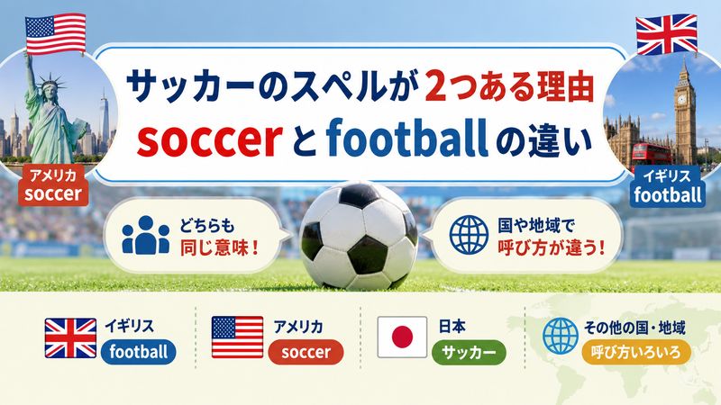 2.サッカーのスペルが2つある理由|soccerとfootballの違い
