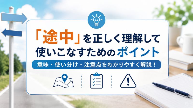 1.「途中」の意味と基本的な使い方