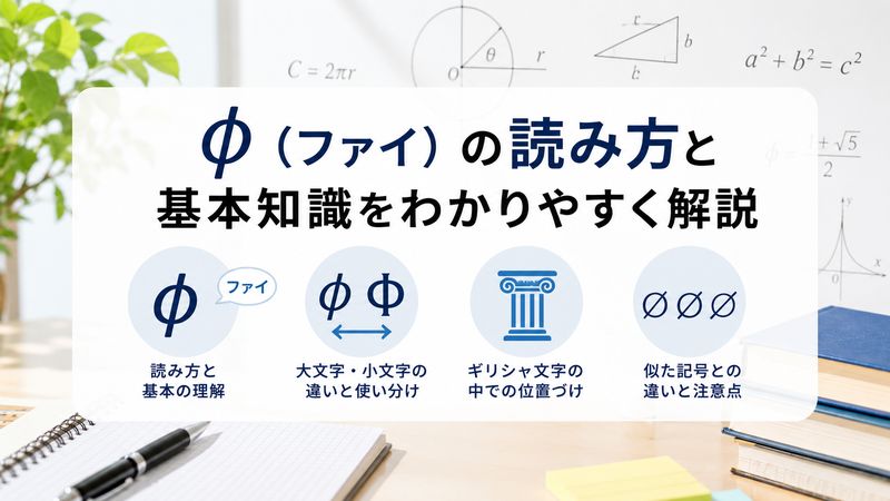 1. φ(ファイ)の読み方と基本知識
