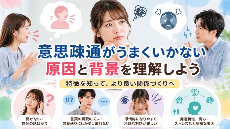 1. 意思疎通ができない人の特徴と原因