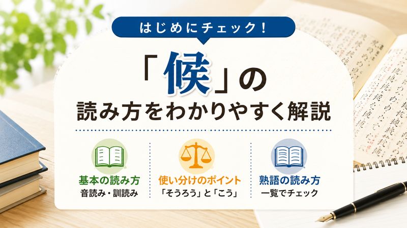 1.「候」の読み方をまず確認しよう
