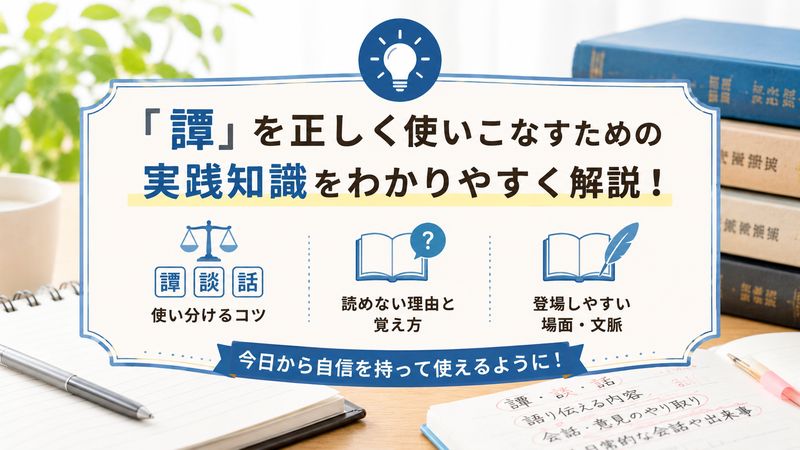 4.「譚」を正しく使いこなすための実践知識