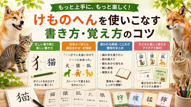 4. けものへんを使いこなす:書き方・覚え方のコツ