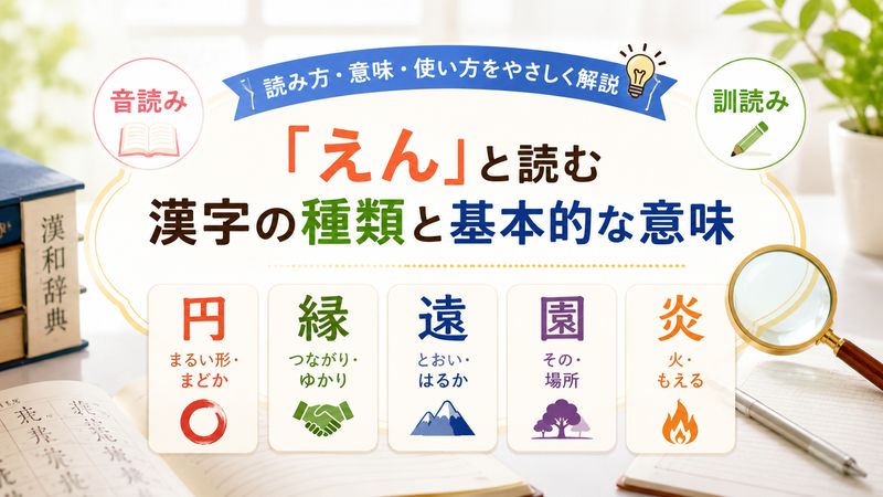 1.「えん」と読む漢字の種類と基本的な意味