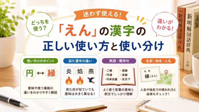 2.「えん」の漢字の正しい使い方と使い分け