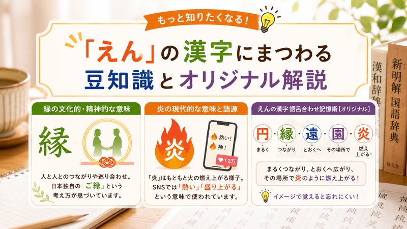 4.「えん」の漢字にまつわる豆知識とオリジナル解説