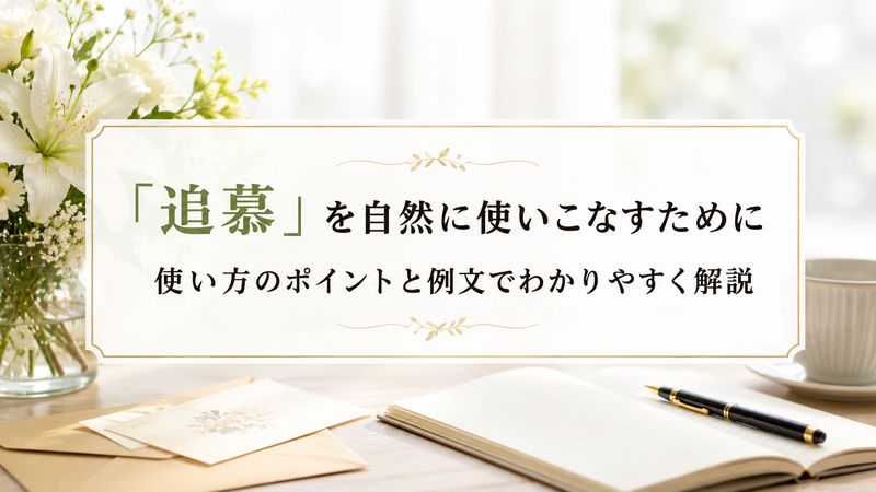 2. 追慕の正しい使い方と例文