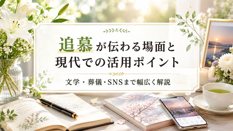 4. 追慕が使われる場面と現代での活用法