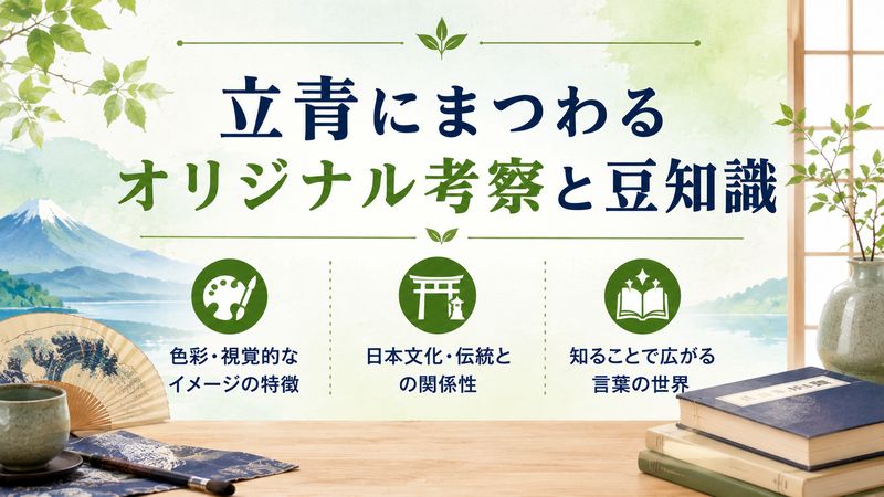 4. 立青にまつわるオリジナル考察と豆知識