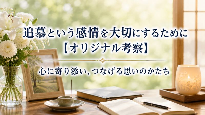 4. 追慕という感情を大切にするために【オリジナル考察】