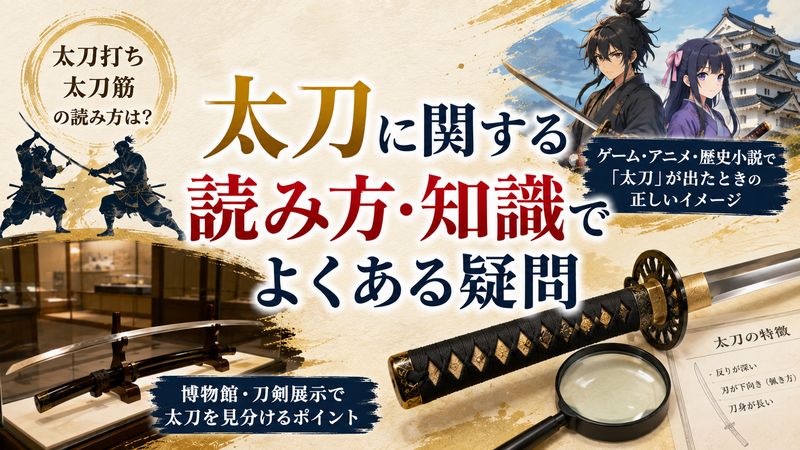 4.太刀に関する読み方・知識でよくある疑問