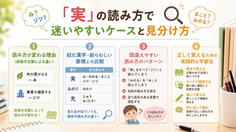 4.「実」の読み方で迷いやすいケースと見分け方
