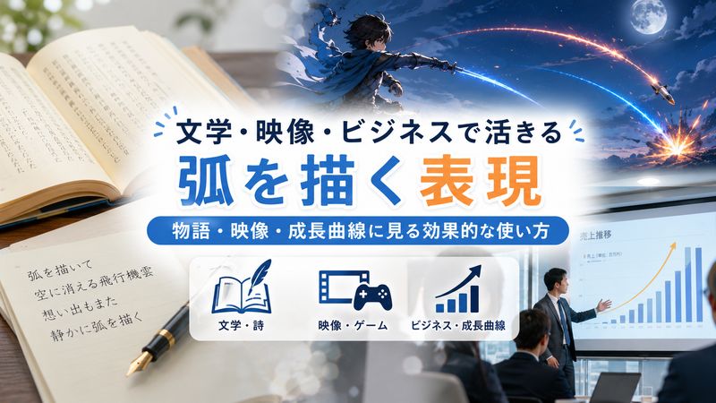 3.文学・芸術・ビジネスで使われる「弧を描く」の表現