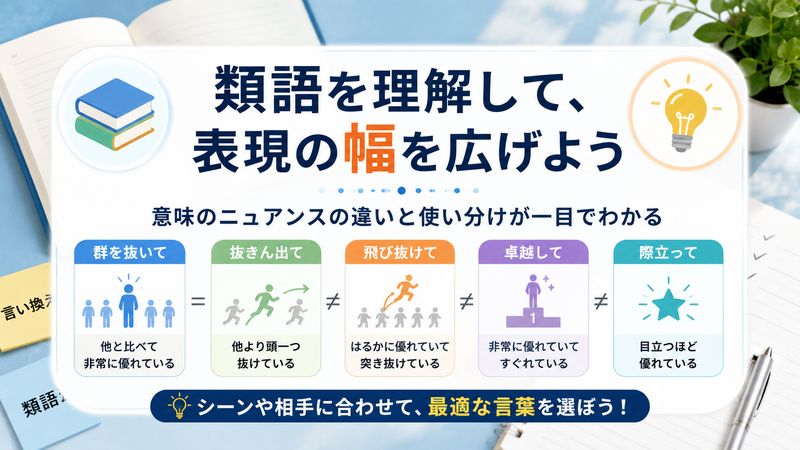 3.「群を抜いて」の類語・言い換え表現