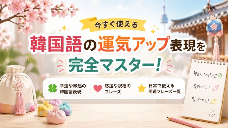 1.韓国語で「運」や「幸運」はどう言う？基本フレーズを総まとめ