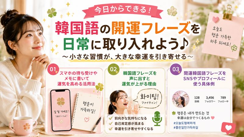 4.韓国語の開運フレーズを日常に取り入れる実践アイデア